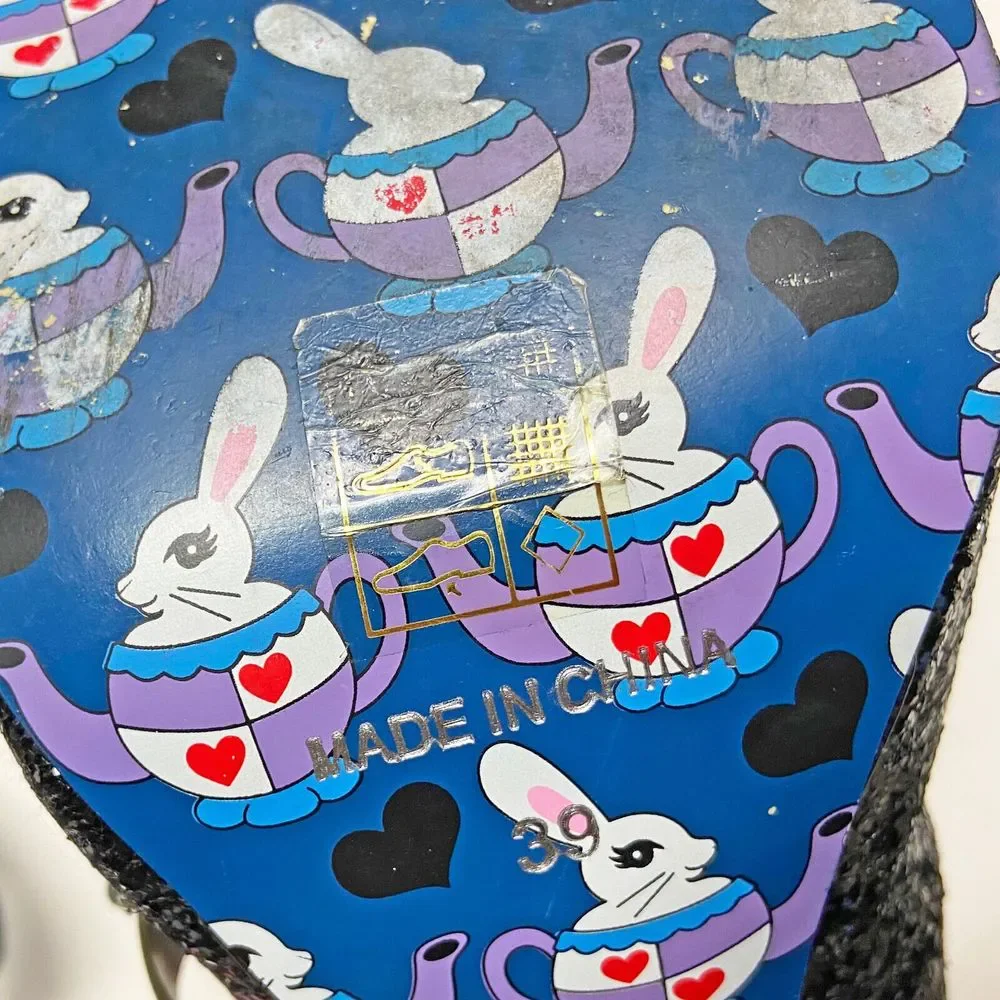 Irregular Choice Sparkle Heels in Black and Silver - Picture 8 of 10